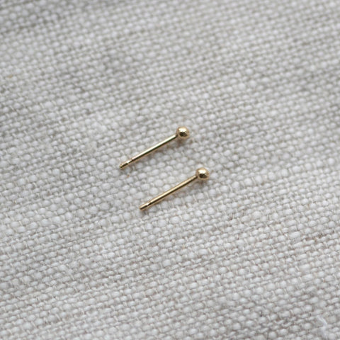 9ct Gold Little Dot Studs - Single Stud - Darte Jewellery - Made Scotland