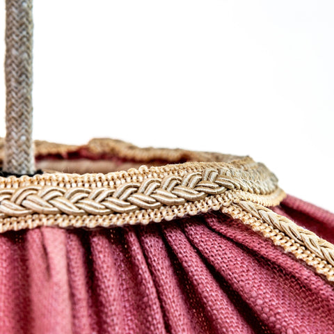 Linen Scalloped Tiffany- Dusky Pink, Blue and Beige