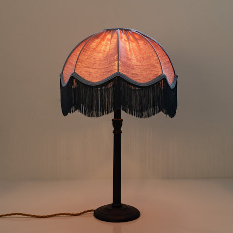 Linen Scalloped Tiffany- Pink, Blue and Pale Blue