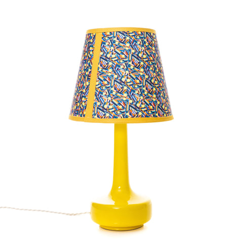 Ceramic Bell Bottomed Lamp Base - Yellow