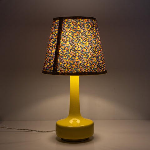 Ceramic Bell Bottomed Lamp Base - Yellow