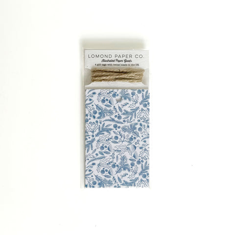Seasons Greetings Blue Gift Tags
