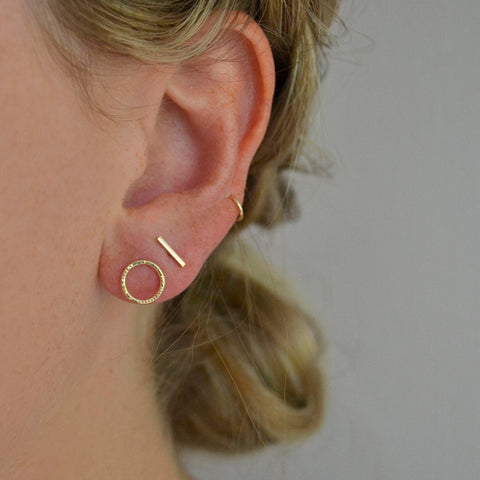 Line Stud Earrings