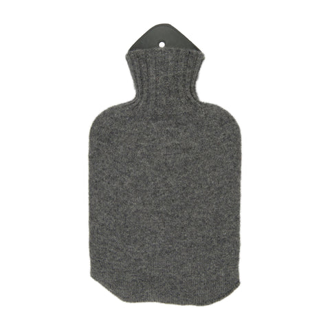 Lambswool Knit Sustainable Hot Water Bottle Mini Heather Grey