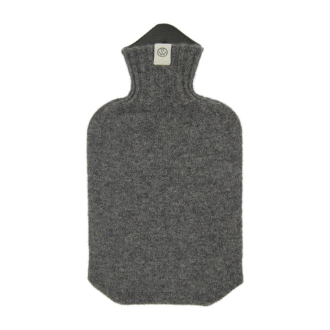 Lambswool Knit Sustainable Hot Water Bottle Mini Heather Grey