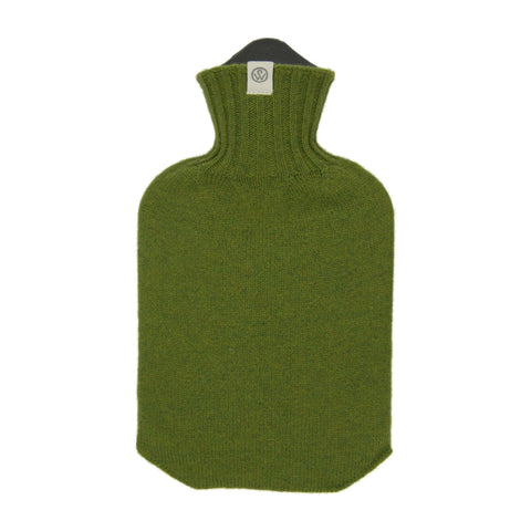 Lambswool Knit Sustainable Hot Water Bottle Mini Moss Green