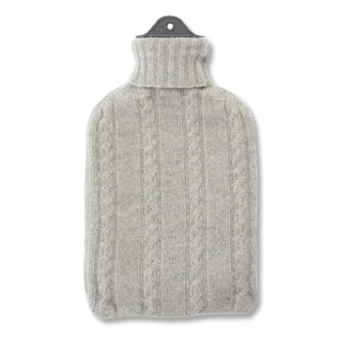 Cashmere Knit Sustainable Hot Water Bottle Grey
