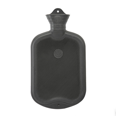 Lambswool Knit Large Block Colour Sustainable Hot Water Bottle Charcoal Grey
