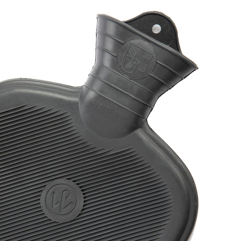 Lambswool Knit Large Block Colour Sustainable Hot Water Bottle Charcoal Grey