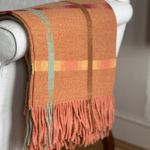 Merino Lambswool Blanket in Spice