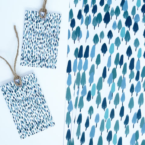 Forest Green Christmas Gift Tags x 4