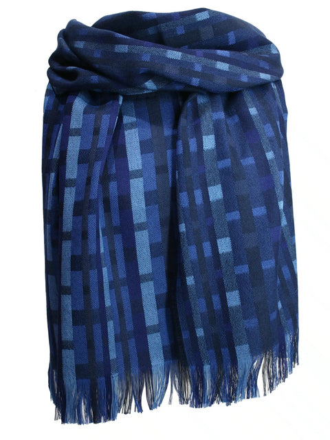 A'an Cashmere Silk Scarf / Katrine-Navy - Katrine-Navy - Katherine Cowtan - Made Scotland