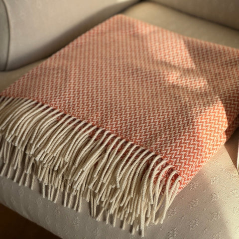 Balintyre Woollen Blanket, Clementine - Made Scotland - Made Scotland