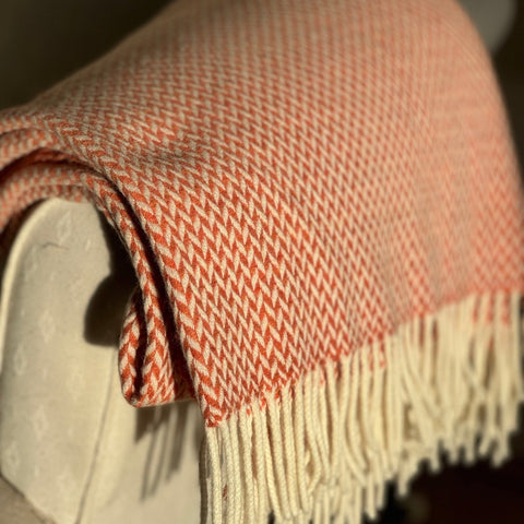 Balintyre Woollen Blanket, Clementine - Made Scotland - Made Scotland