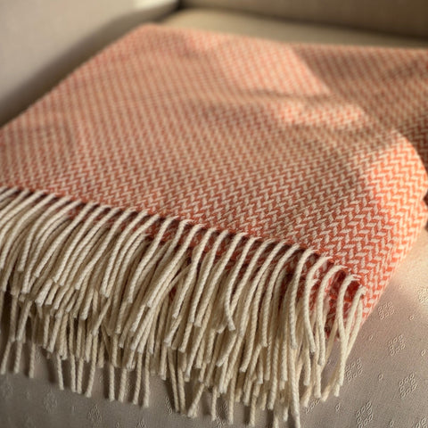 Balintyre Woollen Blanket, Clementine - Made Scotland - Made Scotland
