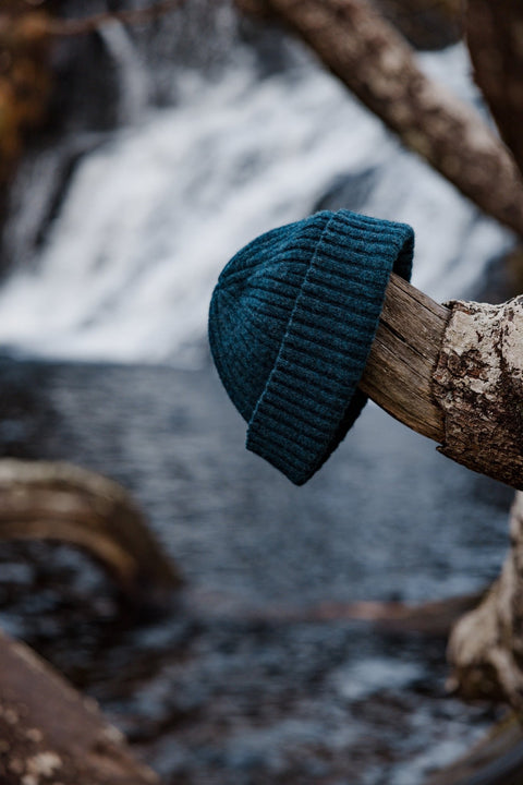 Benmore Beanie Midnight Forest - EAS FORS - Made Scotland