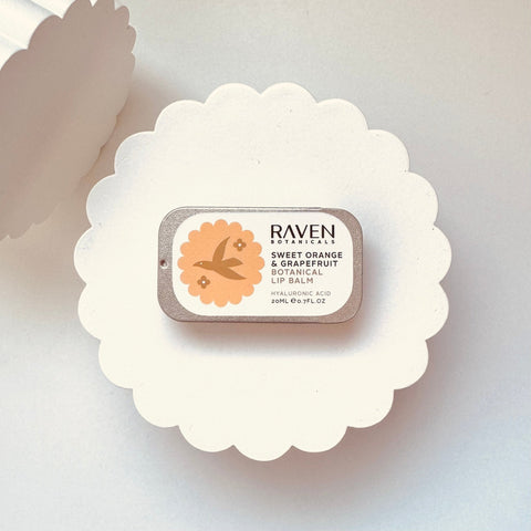 Botanical Lip Balm - Sweet Orange. &. Grapefruit - Raven Botanicals - Made Scotland