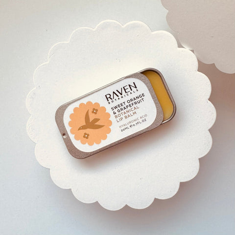 Botanical Lip Balm - Sweet Orange. &. Grapefruit - Raven Botanicals - Made Scotland
