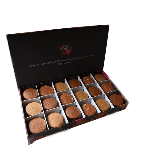 Brown Macaron Gift Box - 18 macarons - Mademoiselle Macaron - Made Scotland