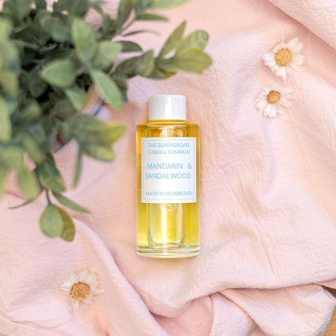 Diffuser Refill - Mandarin & Sandalwood - The Summergate Candle Company - Made Scotland