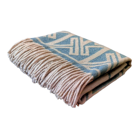 Fortriu Scottish Wool Throw in Woad - Made Scotland - Made Scotland
