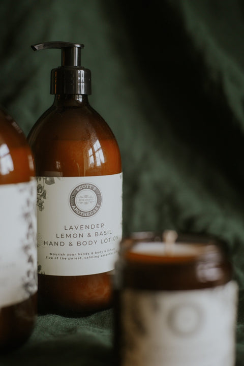 Hand and Body Lotion - Lavender Lemon & Basil - Scott's Apothecary - Made Scotland