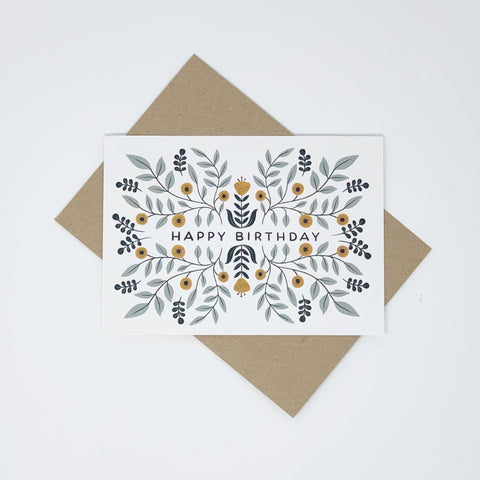 Happy Birthday - Pattern - Lomond Paper Co - Made Scotland