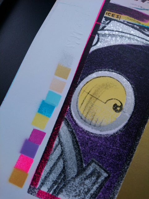 Portobello Trip (Edinburgh's Seaside) - Limited Edition Spraypaint and Over-print, signed and editioned by artist