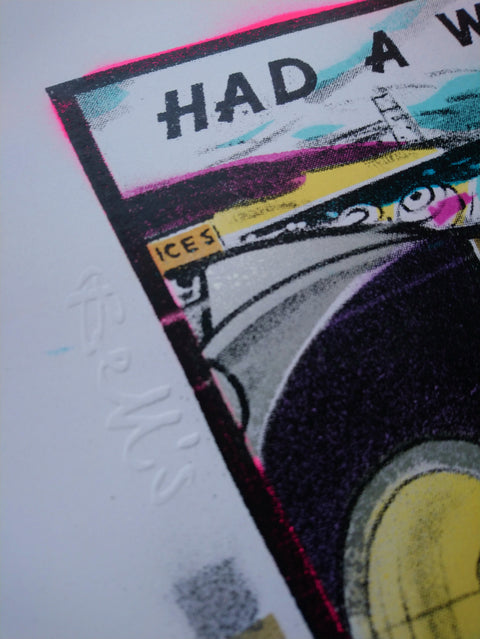 Portobello Trip (Edinburgh's Seaside) - Limited Edition Spraypaint and Over-print, signed and editioned by artist