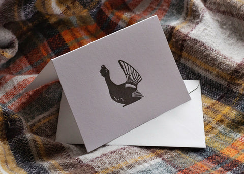 Capercaillie Letterpress Notecards - Pack of 8