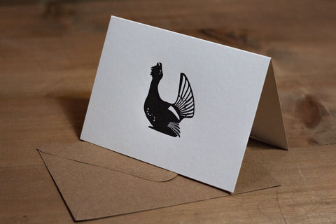 Capercaillie Letterpress Notecards - Pack of 8