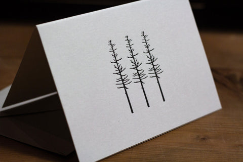 Little Trees Letterpress Notecards