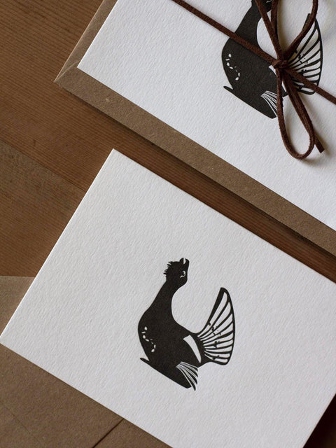 Capercaillie Letterpress Notecards - Pack of 8