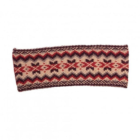Ladies Fairisle Headband - Chestnut - House of Cheviot - Made Scotland