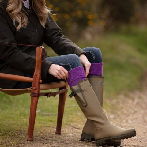 Ladies Glenmore Socks - Orchid - House of Cheviot - Made Scotland