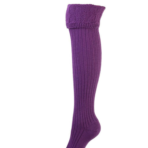 Ladies Glenmore Socks - Orchid - House of Cheviot - Made Scotland
