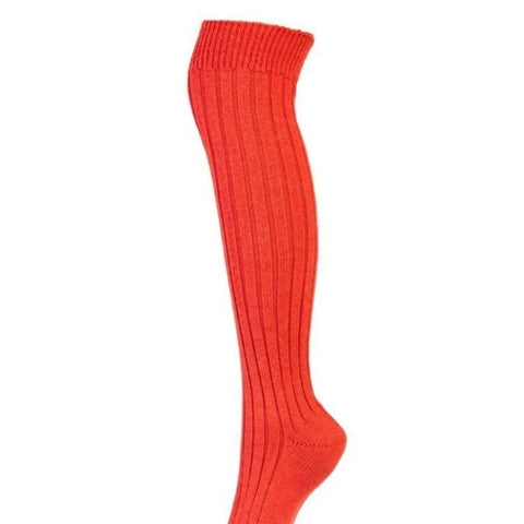 Ladies Knee High Socks - Salmon - House of Cheviot - Made Scotland