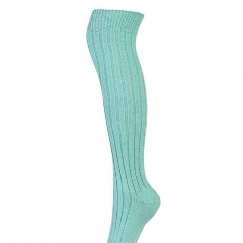 Ladies Knee High Socks - Sea Green - House of Cheviot - Made Scotland