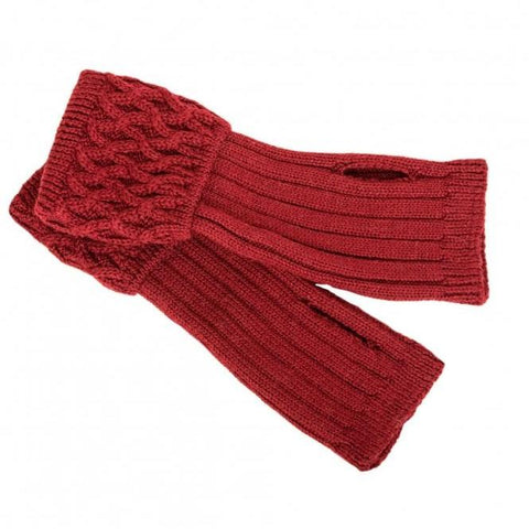 Ladies Wrist Warmers - Burnt Orange - House of Cheviot - Made Scotland