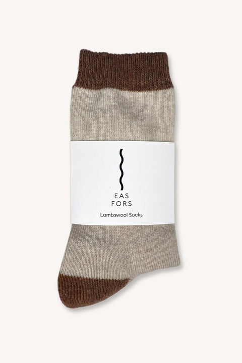 Lambswool Socks Cep - S/M - EAS FORS - Made Scotland