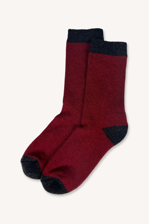 Lambswool Socks Cinnabar - S/M - EAS FORS - Made Scotland