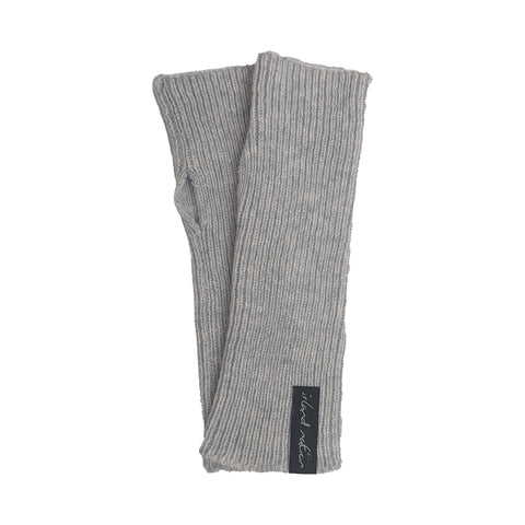 Unisex Light Grey Cosy Winter Wrist Warmers