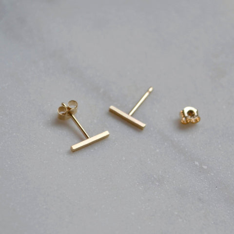 Line Stud Earrings - Darte Jewellery - Made Scotland