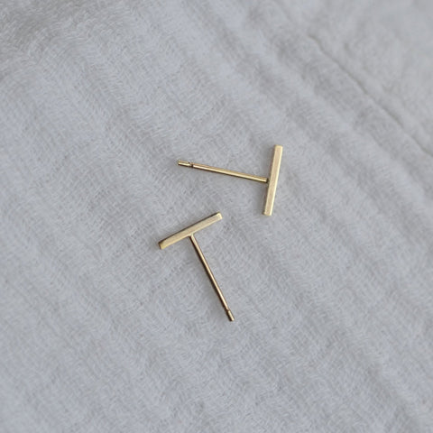Line Stud Earrings - Darte Jewellery - Made Scotland