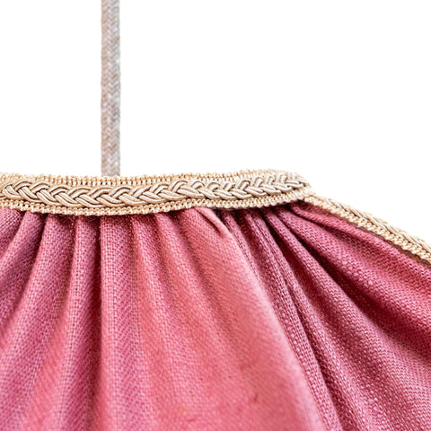 Linen Scalloped Tiffany - Dusky Pink, Blue and Beige - Small - Amanda Wells - Made Scotland