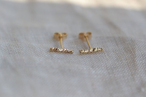 Luna Stud Earrings - Recycled Silver - Darte Jewellery - Made Scotland