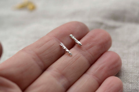 Luna Stud Earrings - Recycled Silver - Darte Jewellery - Made Scotland