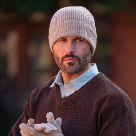 Men's Cashmere Beanie - Juniper - House of Cheviot - Made Scotland