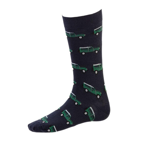 Men's Defender Socks - Navy - House of Cheviot - Made Scotland