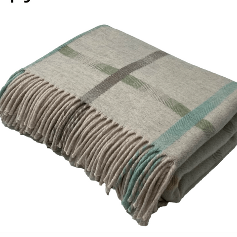 Merino Lambswool Blanket in Feather - Made Scotland - Made Scotland